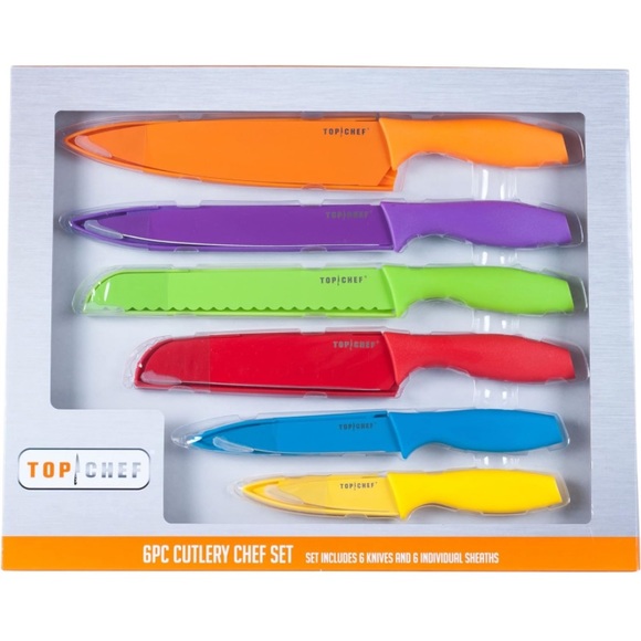 Top Chef 6-Piece Professional Grade Colored Knife Set - Picture 4 of 5